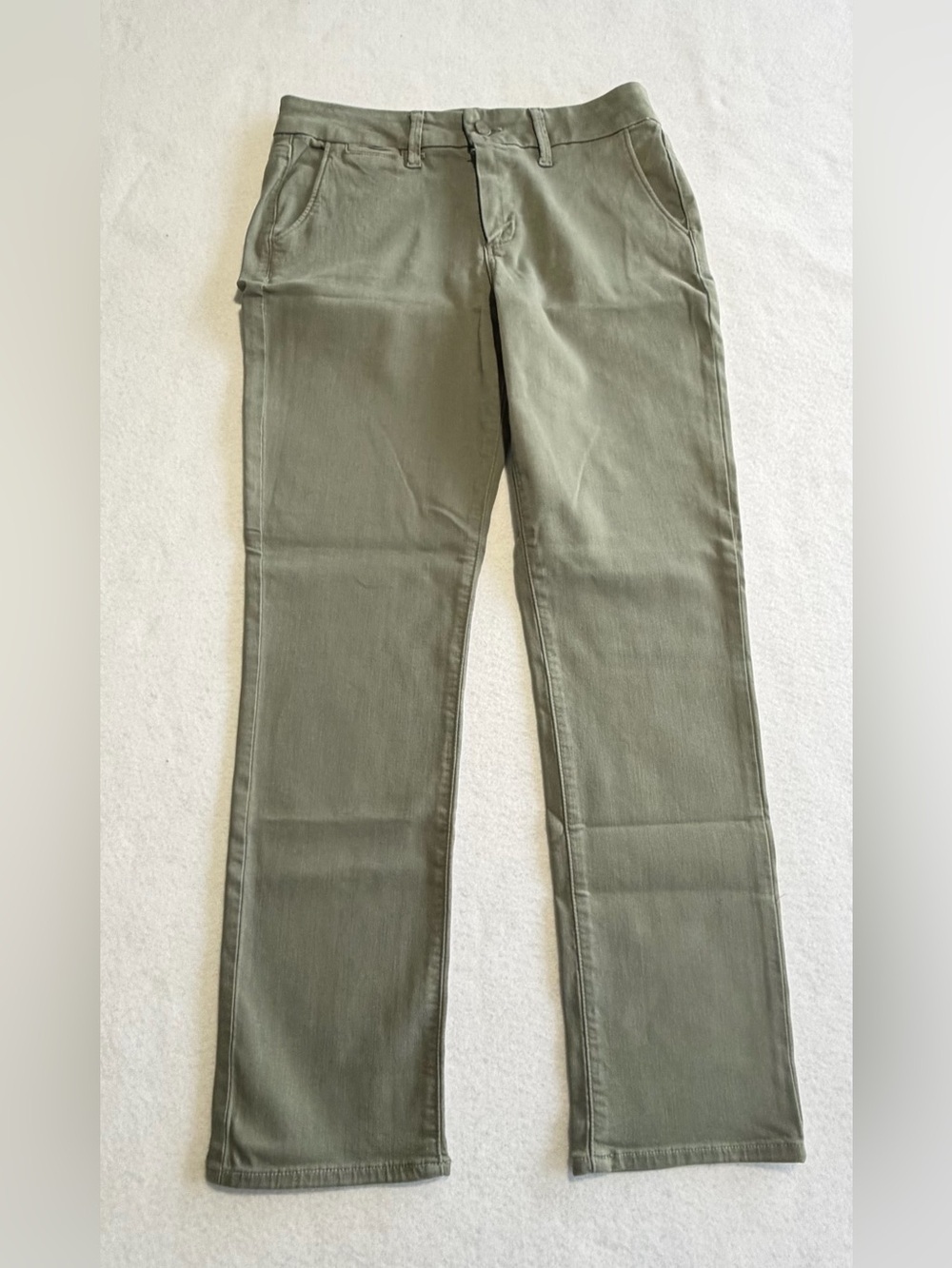 PAIGE Rianne Khaki-Olive-Green Chino Jeans